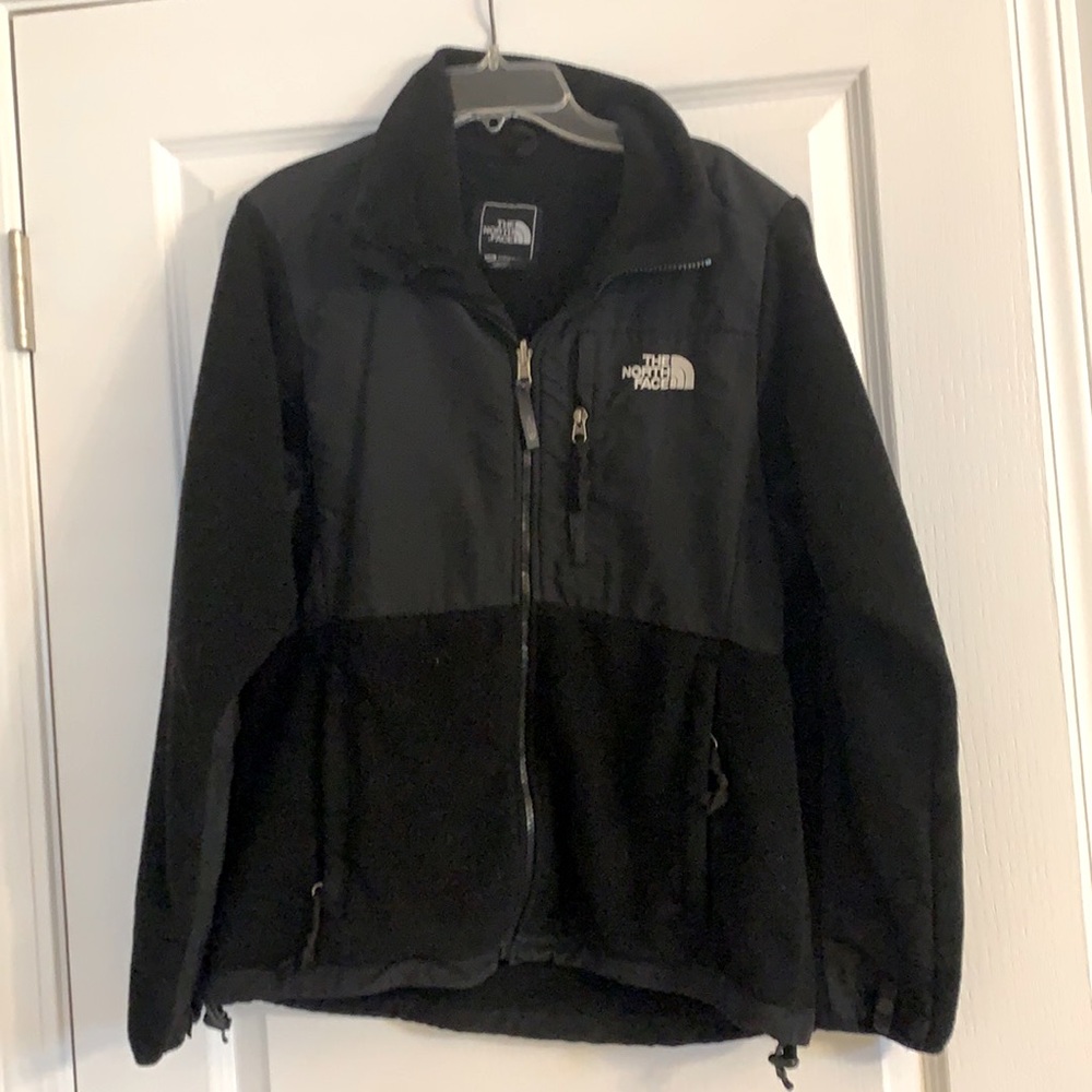 North face black fleece zip up